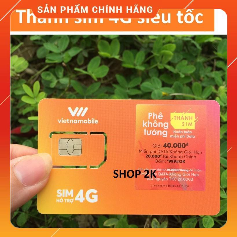 Thánh sim 4G Vietnamobile MỚI - Siêu thánh sim Free 120Gb/tháng