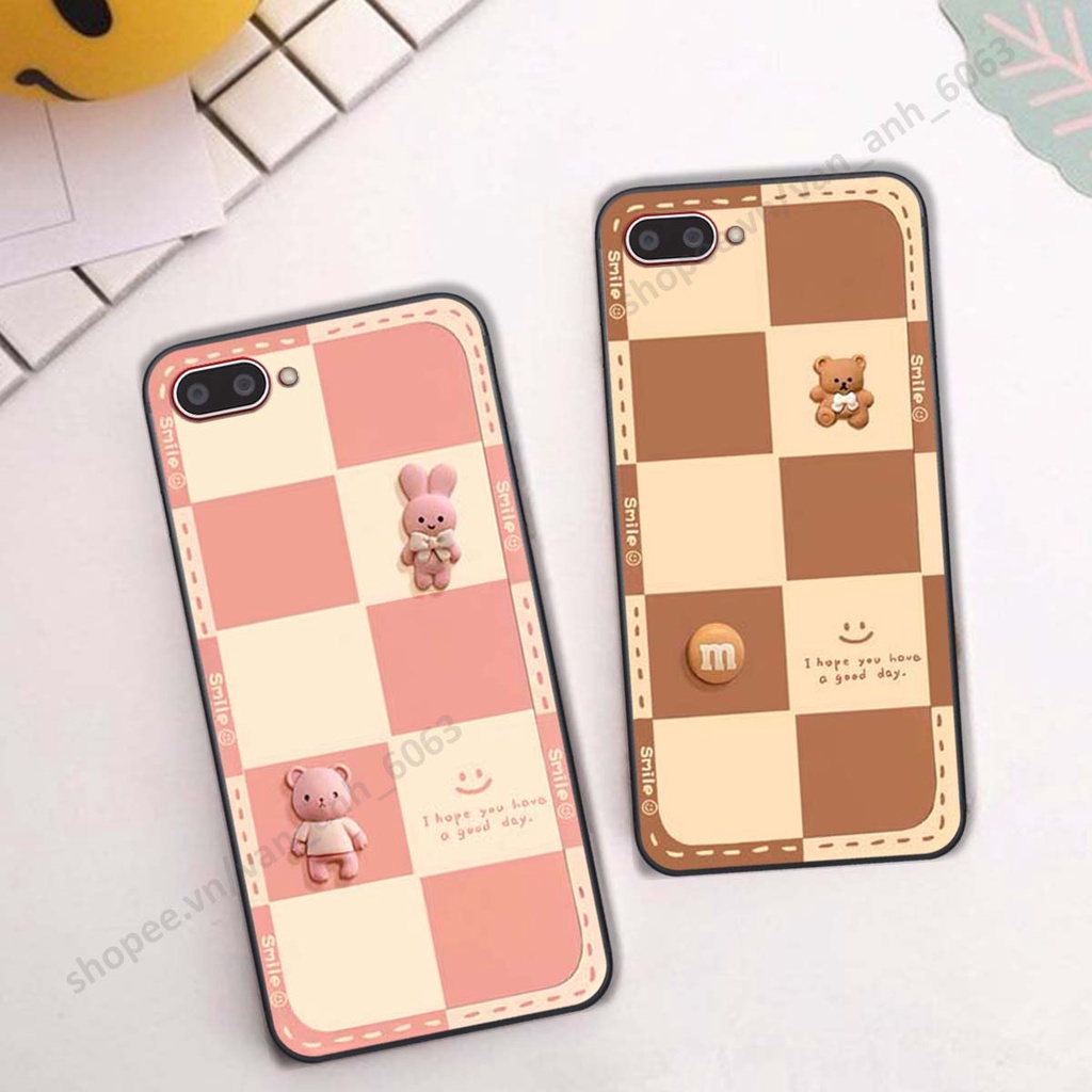 Ốp lưng Oppo A3s / A1k hình gấu, kẹo dễ thương cute