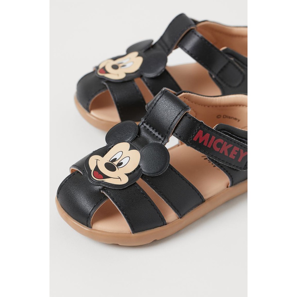 Dép sandal đen mickey HM H&M_hàng chính hãng authentic