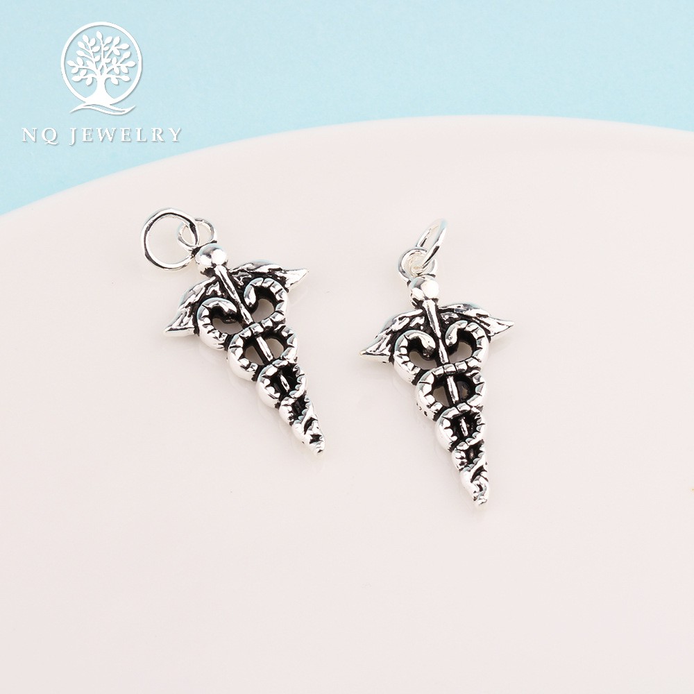 Charm bạc phụ kiện cácnh thiên thần treo - NQ Jewelry