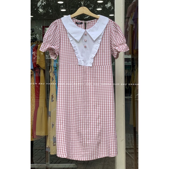 [SIZE 55-78KG] Đầm bầu công sở dễ thương cho mẹ trẻ vải cotton thoáng mát không nhăn có túi thấm mồ hôi tốt đầm dài tới