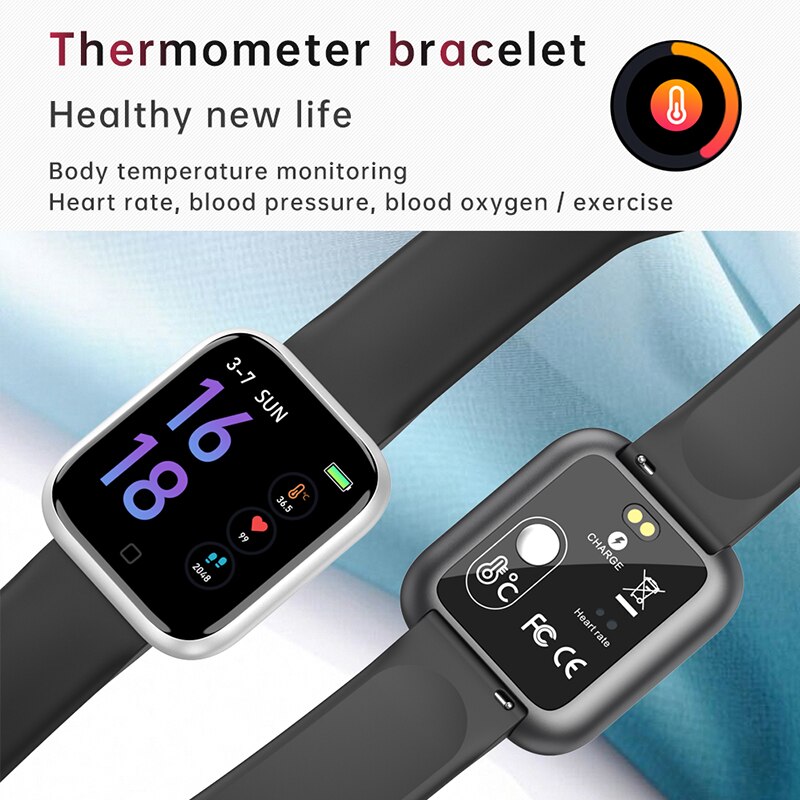 pro Smart watch 2020 Heart Rate Blood Pressure Oxygen Temperature women men smartwatch Real time weather Fitness Tracker