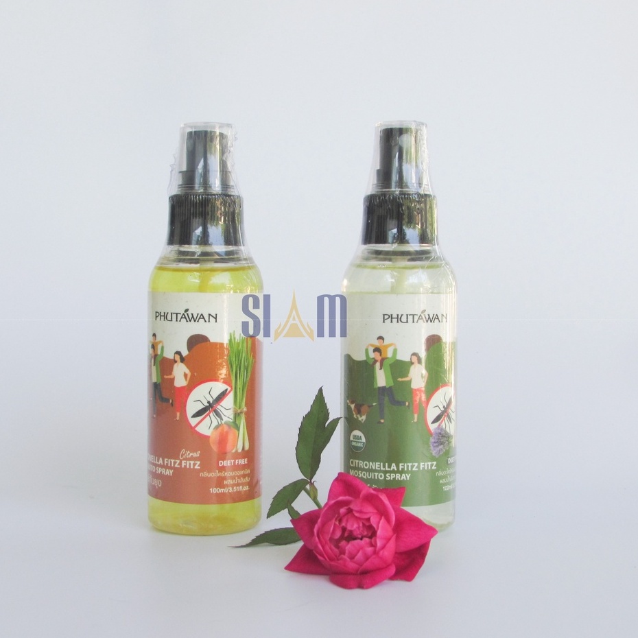 Tinh dầu xịt chống muỗi, côn trùng Phutawan Citronella Thái Lan 100ml (mẫu mới)