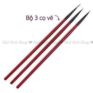 Set 3 cọ vẽ nail cho dân làm móng nghệ thuật