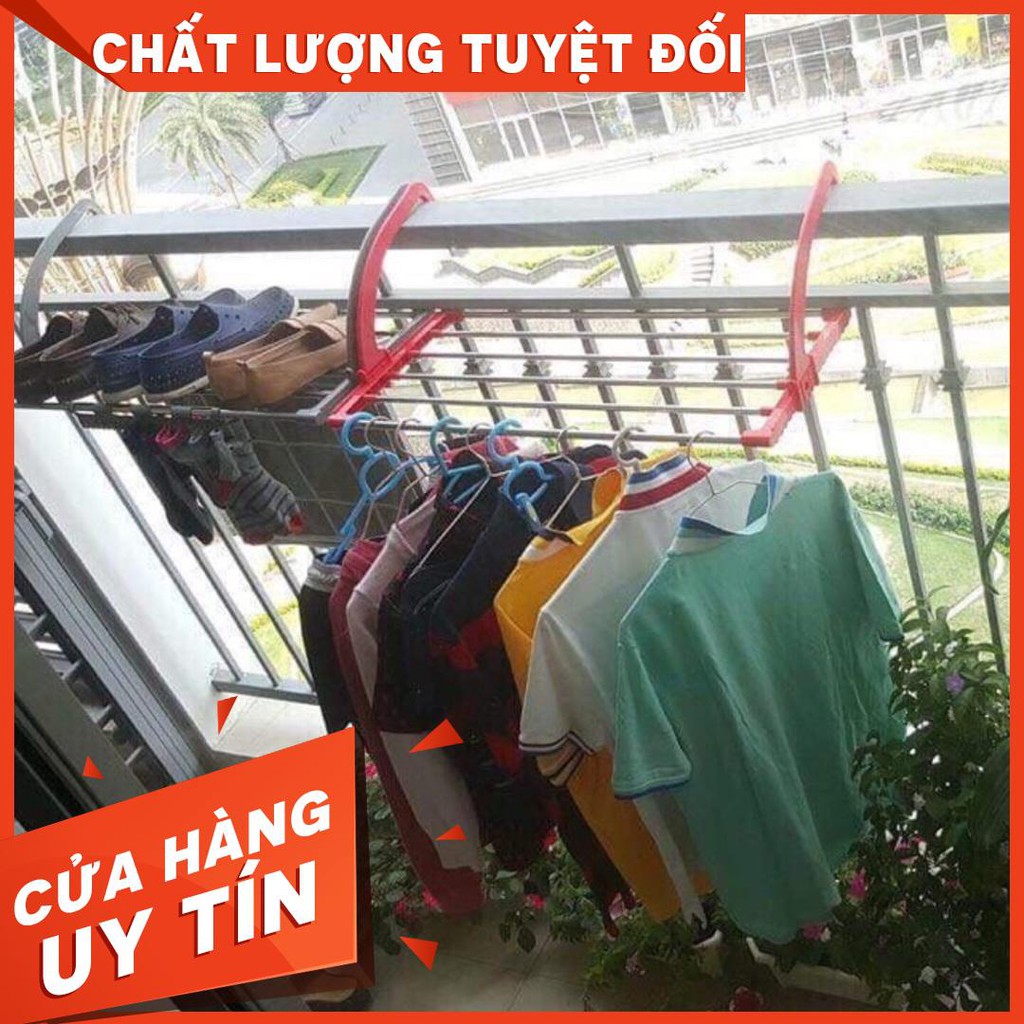 (Thanh lý kho giá sỉ) Giàn phơi đồ đa năng treo ban công