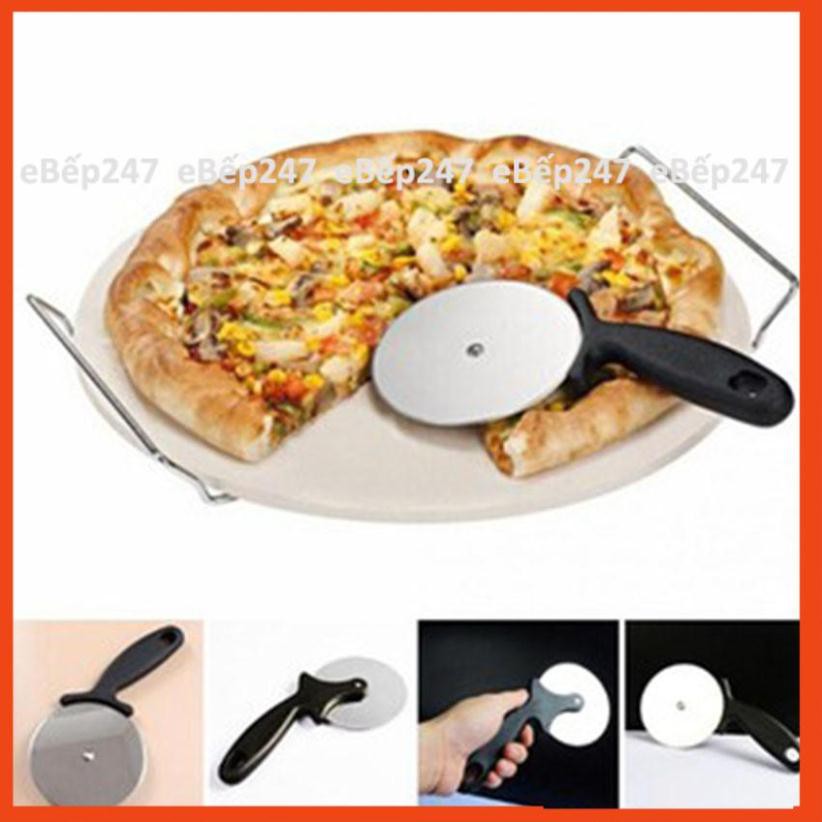 [Siêu rẻ+Freeship] Dao cắt bánh Pizza lưỡi tròn xoay cao cấp bằng thép không gỉ siêu bền - eBếp247