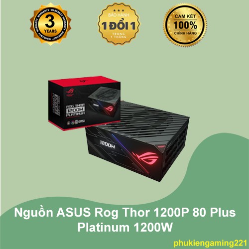 Nguồn ASUS Rog Thor 1200P 80 Plus Platinum 1200W - Hàng Chính Hãng