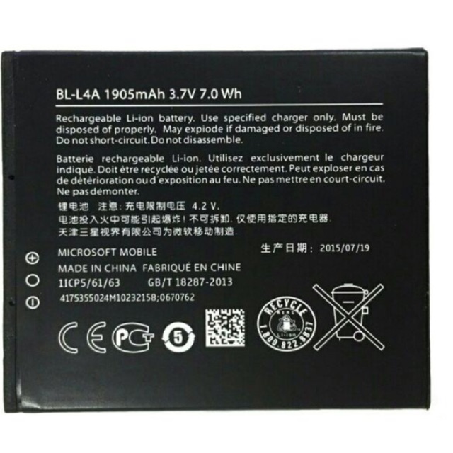 Pin xịn cho máy lumia 535