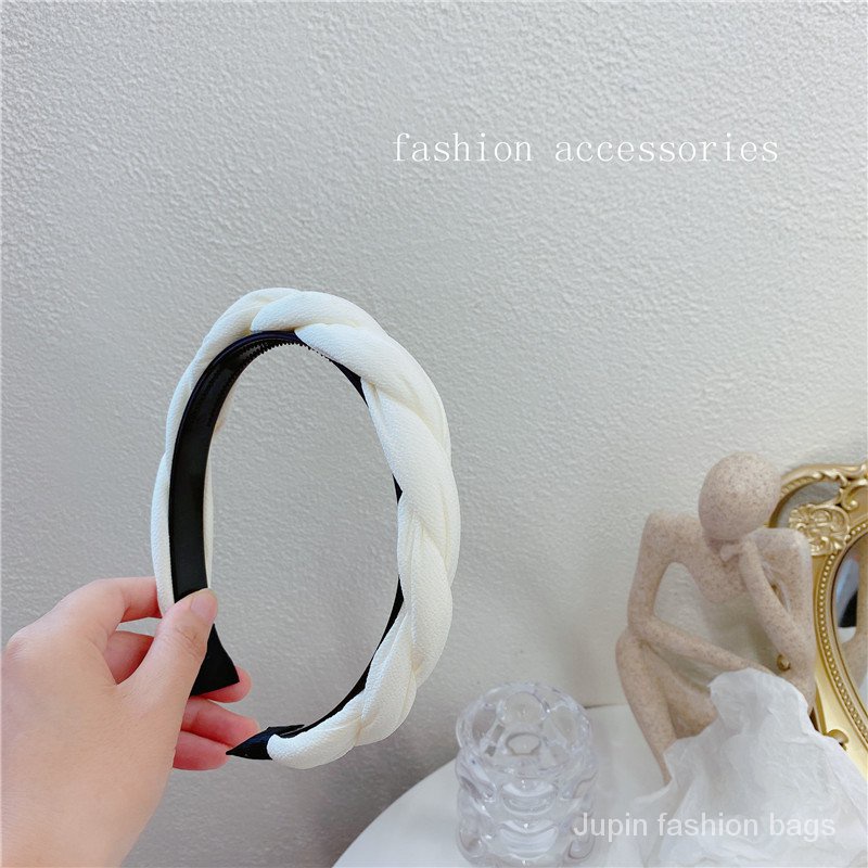 Màu Sắc Băng Đô Cài Tóc Bằng Xốp Đan Chéo Thời Trang Thu Đông