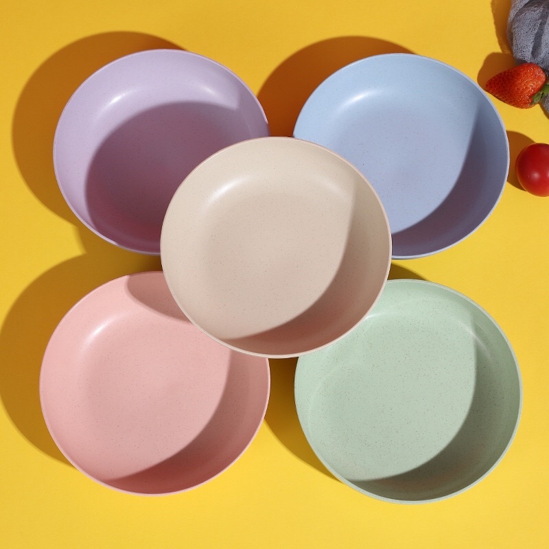 ĐĨA LÚA MẠCH TRÒN LÒNG SÂU MÀU PASTEL SIÊU XINH