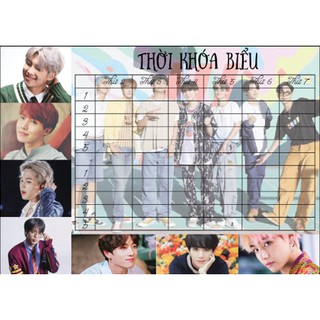 Thời khóa biểu BTS siêu xinh (A5)