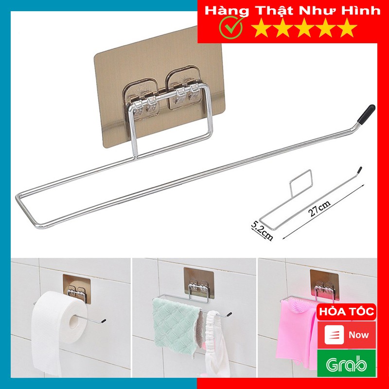 Thanh, Móc Inox Treo Giấy Vệ Sinh, Cuộn Giấy, Khăn Lau Nhà Bếp Dán Tường Siêu Chắc - MTDDT