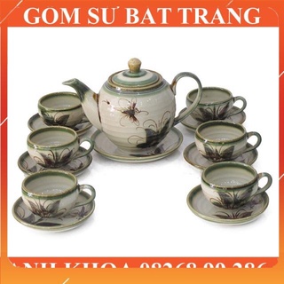 Ấm chén chuồn chuồn Bát Tràng - Gốm sứ Bát Tràng Anh Khoa