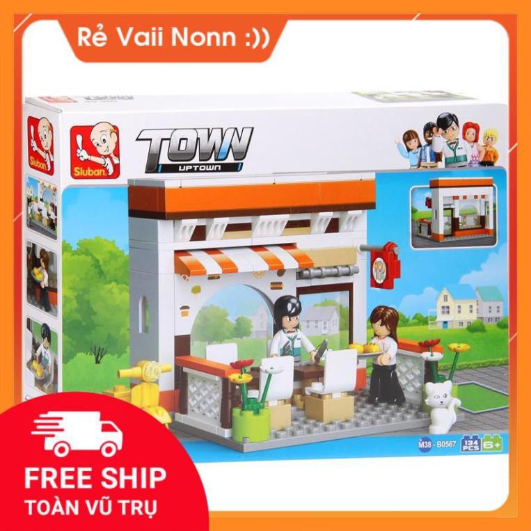 Bộ đồ chơi lắp ráp nhà hàng Sluban M38-B0567
