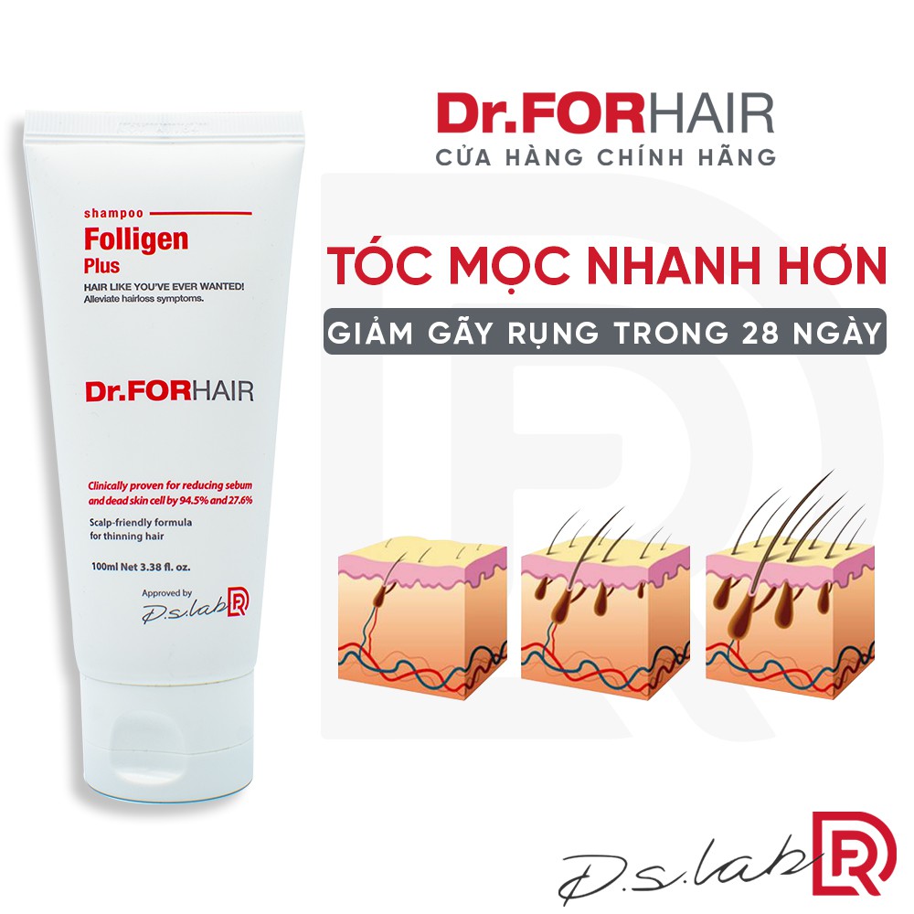 Bộ Dầu Gội Tẩy Tế Bào Chết Dr.FORHAIR/Dr For Hair Sạch Gàu, Giảm Rụng Tóc Và Kích Mọc Tóc