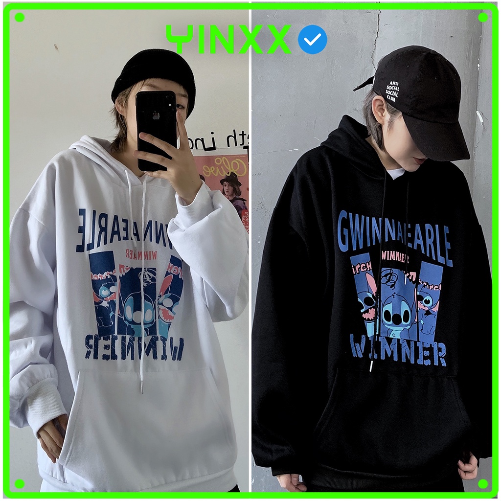 Áo hoodie nỉ bông form rộng phong cách Unisex HD07