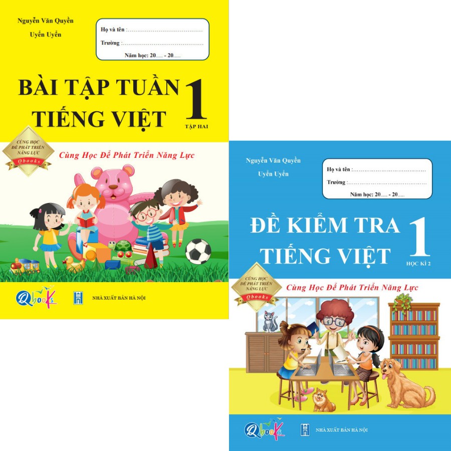 Sách - Combo Bài Tập Tuần và Đề Kiểm Tra Tiếng Việt 1 - Cùng Học Để Phát Triển Năng Lực - Học Kì 2 (2 cuốn)