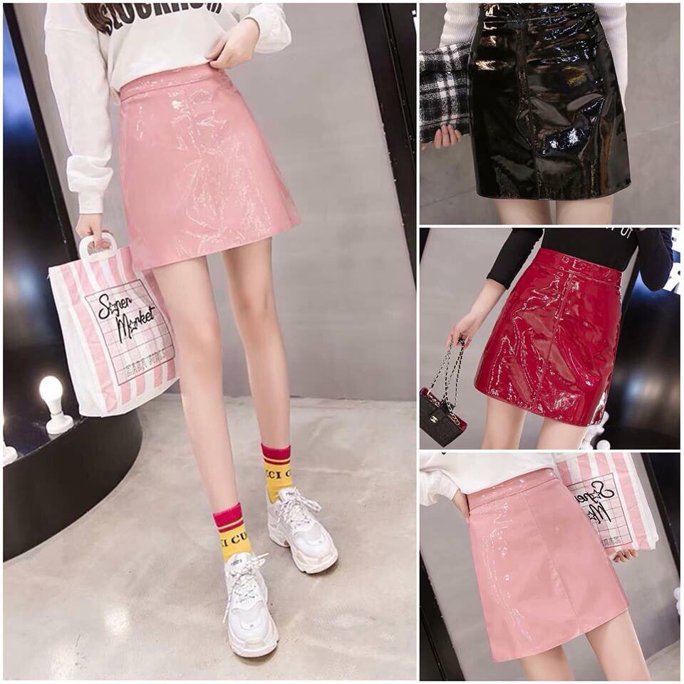 Chân Váy Da Bóng, Chân váy chữ a kiểu dáng năng động trẻ trung dễ phối đồ | BigBuy360 - bigbuy360.vn