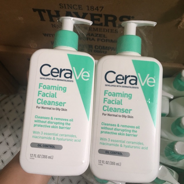 [DA DẦU BẢN MỸ/PHÁP 355ml/473ml] Sữa rửa mặt CeraVe Foaming Facial Cleanser | BigBuy360 - bigbuy360.vn
