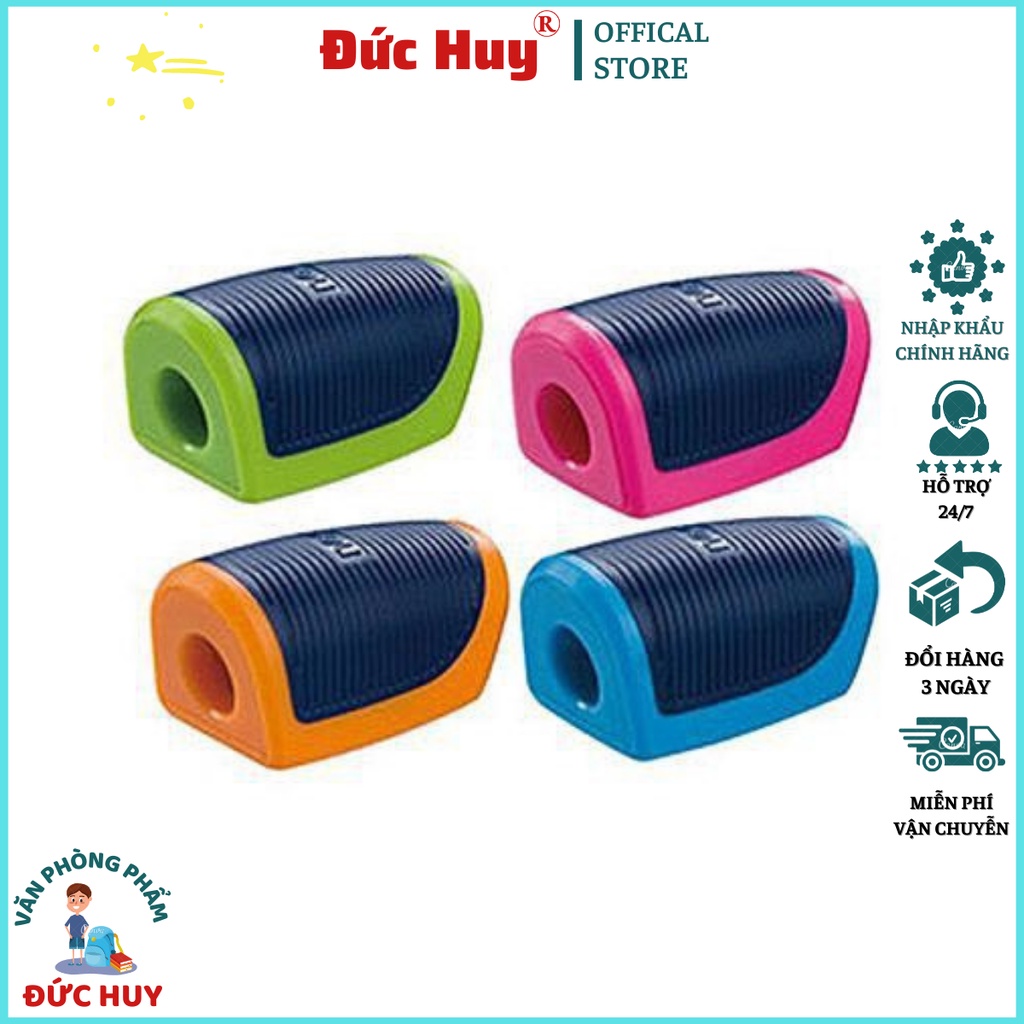 Gọt bút chì deli mã 0520 chính hãng, Chuốt bút chì lưỡi thép gọn nhẹ nhiều màu sắc - Đức Huy Store