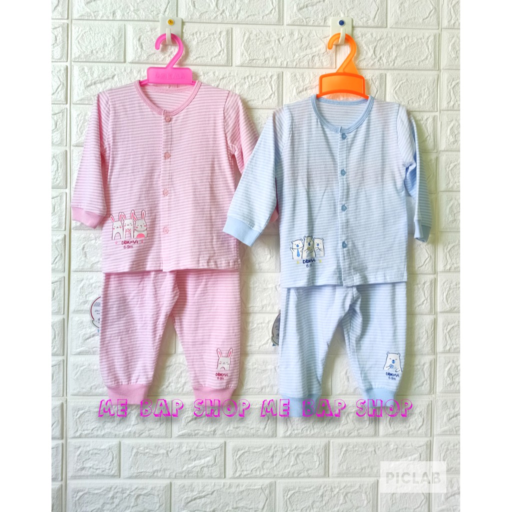 BỘ SƠ SINH TAY DÀI SỌC KẺ ĐỦ SIZE