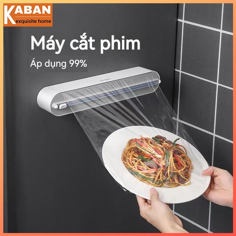 Dụng cụ cắt phim bám Hộp giữ màng dán Nhà bếp Tủ lạnh treo tường gia đình có hút từ Chén treo tường Bộ chia bếp Hộp cắt phim bám Hộp bảo quản phim bám Máy cắt hút từ