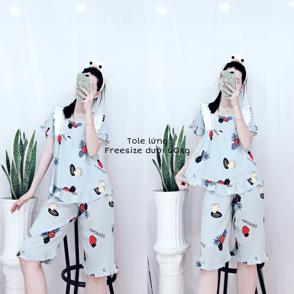 Đồ Bộ Pijama Mặc Nhà Nữ Ngắn Lụa Cực Xinh Mùa Hè | BigBuy360 - bigbuy360.vn