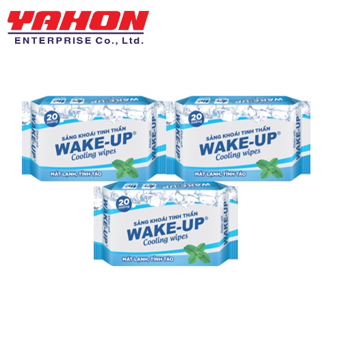 Combo 3 Bao Khăn Ướt WAKE-UP 20 Miếng/Bao