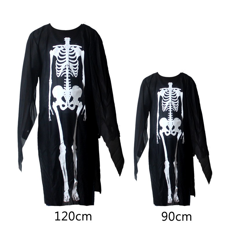 Áo ma in hình khung xương hóa trang Halloween