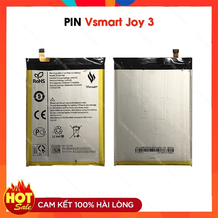 Pin Điện Thoại Zin Bóc Máy Vsmart Joy 3 Bảo Hành Lỗi 1 Đổi 1