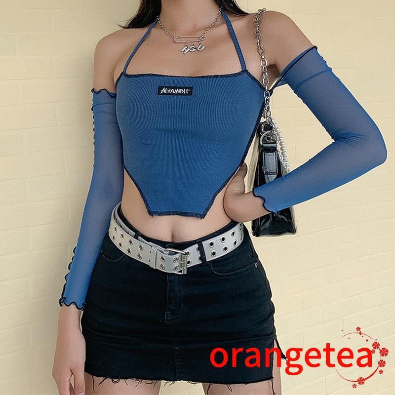 Áo Thun Tay Dài Hở Lưng Màu Sắc Thời Trang Cho Nữ