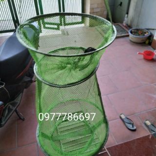 Giỏ đựng cá màu xanh bộ đội