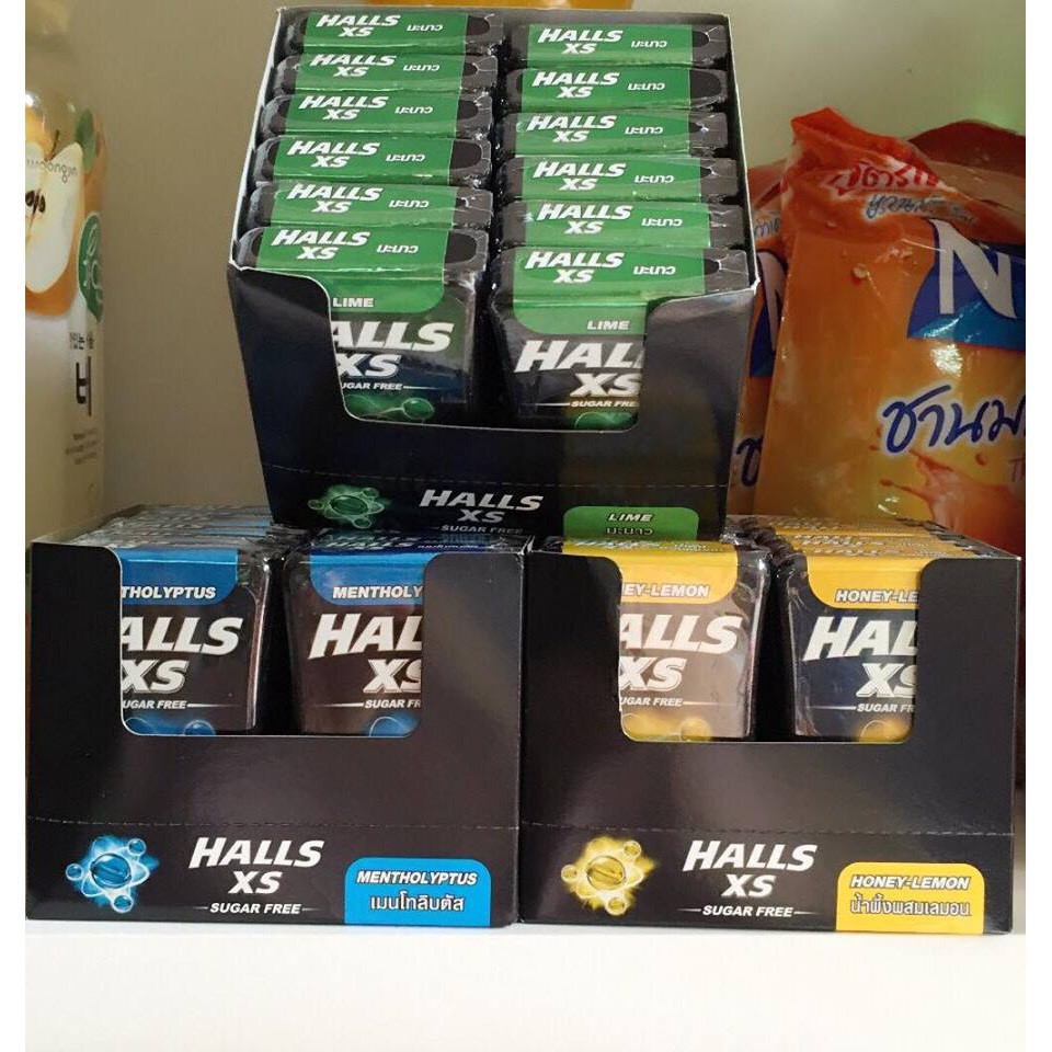 Kẹo ngậm không đường Halls XS 15gr 3 vị