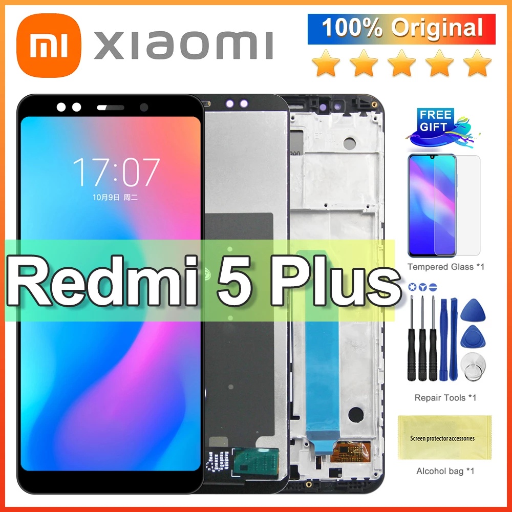 Màn hình gốc cho Xiaomi Redmi 5 Plus Màn hình LCD 10 Lắp ráp màn hình cảm ứng cho Redmi5 Plus MEG7 MEI7 Thay thế