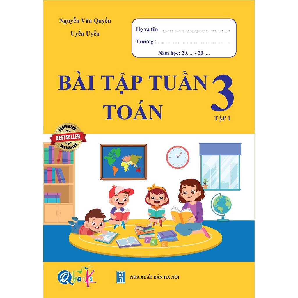 Sách - Combo Bài Tập Tuần và Đề Kiểm Tra Toán và Tiếng Việt 3 - Học Kì 1 (4 cuốn)