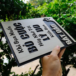 [ GIÁ SỐC ] Tranh gỗ treo tường - Khi bạn muốn bỏ cuộc hãy nghĩ tới lí do bạn bắt đầu -CRN -01