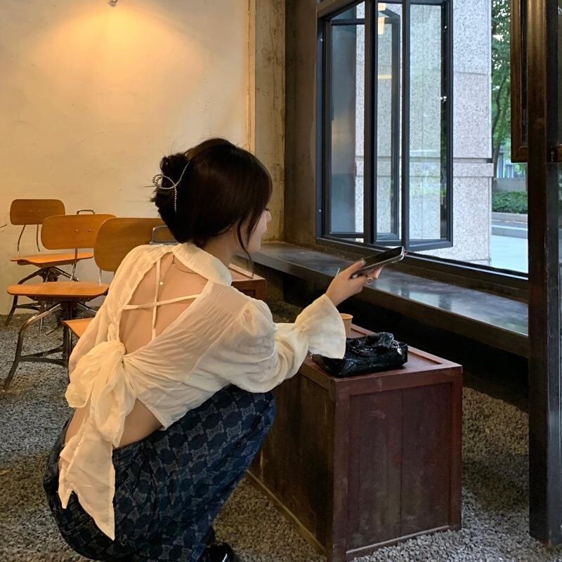 ÁO SƠ MI DÂY CHÉO LƯNG