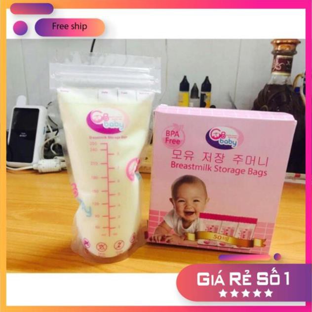 [giảm giá siêu tốt] Túi trữ sữa Gb- baby 250ml( hộp 50 túi)