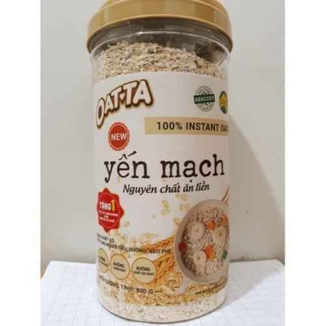 YẾN MẠCH NGUYÊN CHẤT ĂN LIỀN OATTA - HỘP 800G