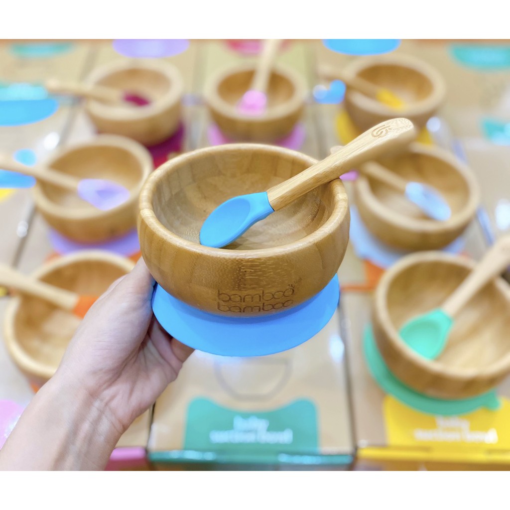 Khay và set bát thìa bằng tre Bamboo Anh