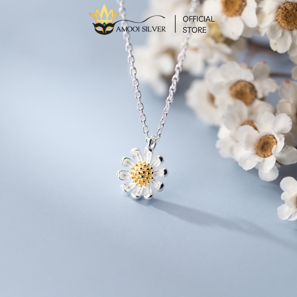 Dây Chuyền Bạc S925 Mẫu Hoa Cúc Họa Mi Sang Trọng - Amooi Silver AD21