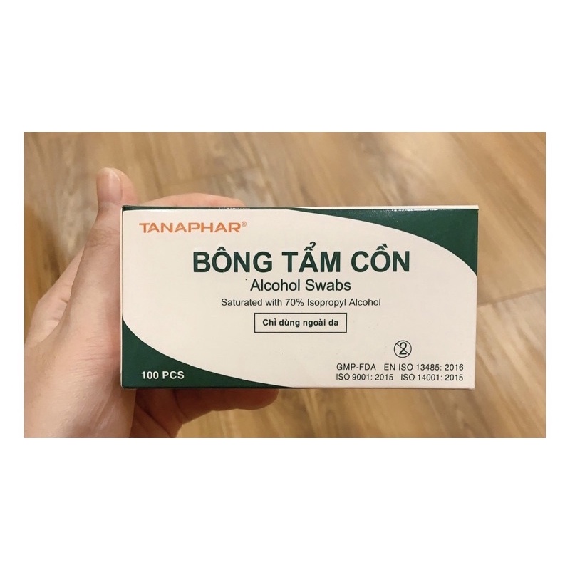 Bông tẩm cồn - Sát trùng vết thương, lau điện thoại