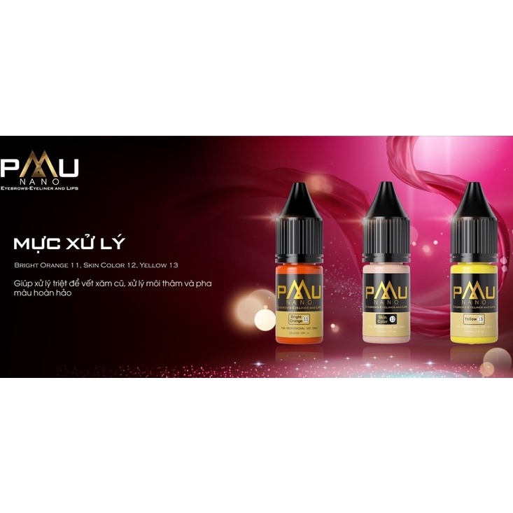 [CHÍNH HÃNG] Mực Nano PMU Cao Cấp Phun Xăm Mày Môi Mí-10ml