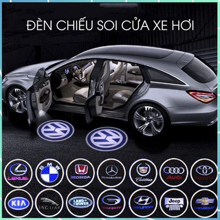 🍀BỘ 2 ĐÈN🍀Đèn chiếu logo, máy chiếu thương hiệu cửa xe ô tô, xe hơi cho các hãng xe, đồ chơi ô tô (bộ 2 đèn) 5.0