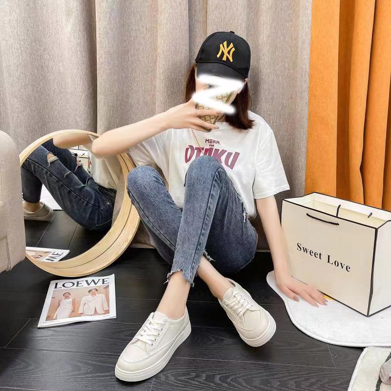 Giày thể thao nữ phong cách đi êm thoải mái đế thoáng dễ thoát khí TT001 - đủ size 2 màu trắng và kem hot 2022 - SUDI