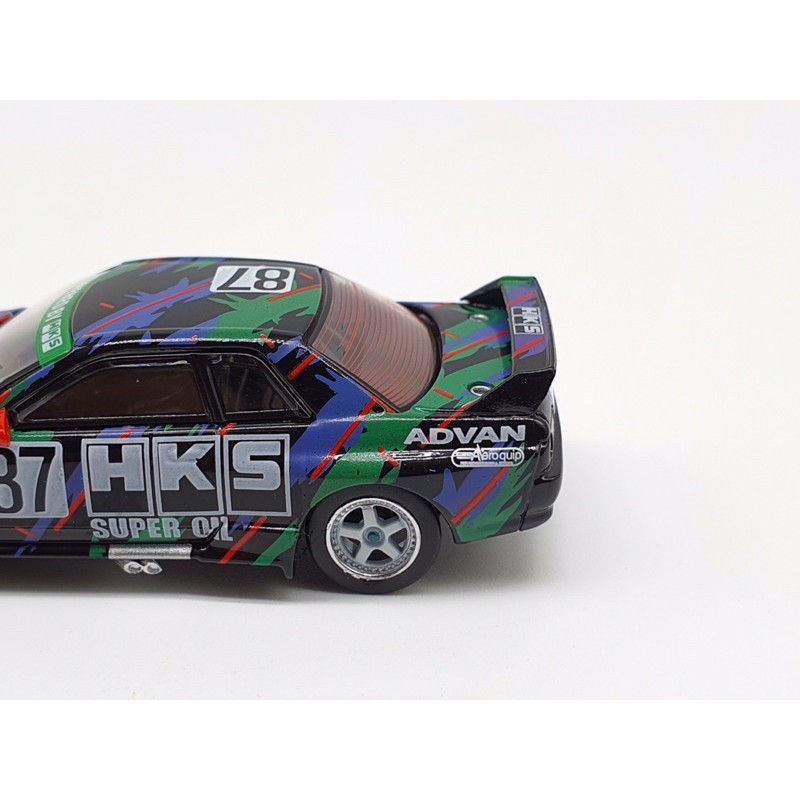 Xe Mô Hình Nissan Skyline GT-R (R32) Gr.A #87 HKS 1993 Japan Touringcar Championship 1:64 MiniGT ( Xanh Lá )