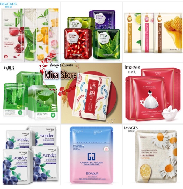 Combo 100 mặt nạ NỘI ĐỊA TRUNG Dưỡng Da