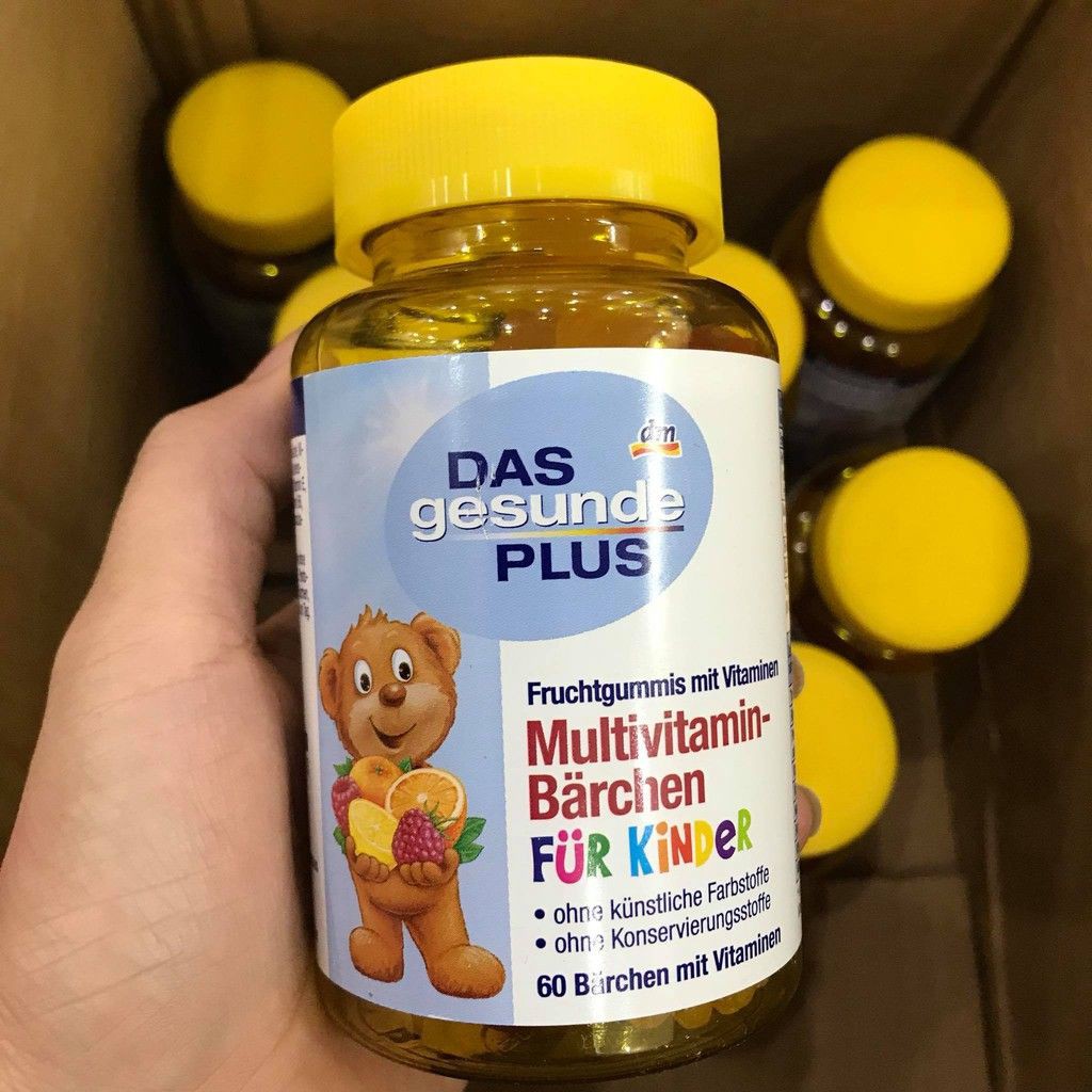 Kẹo Ăn Ngon Gum Gấu Das Gesunde Plus Multivitamin Barchen Fur Kinder 60 Viên - HÀNG CHUẨN AUTH