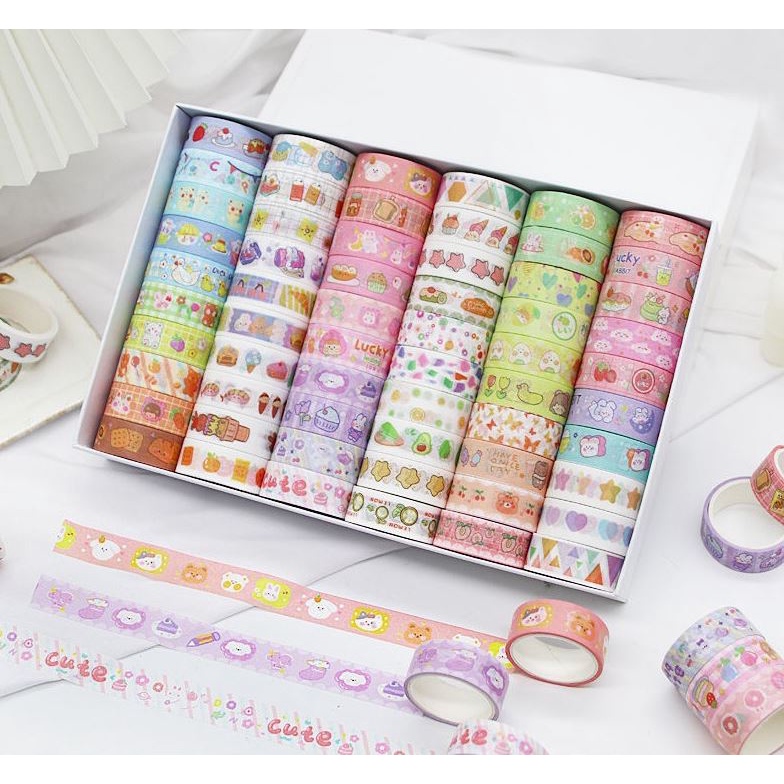 Cuộn Băng Keo Giấy Trang Trí Washi Tape - SP tự chụp, Trang Trí decor sổ