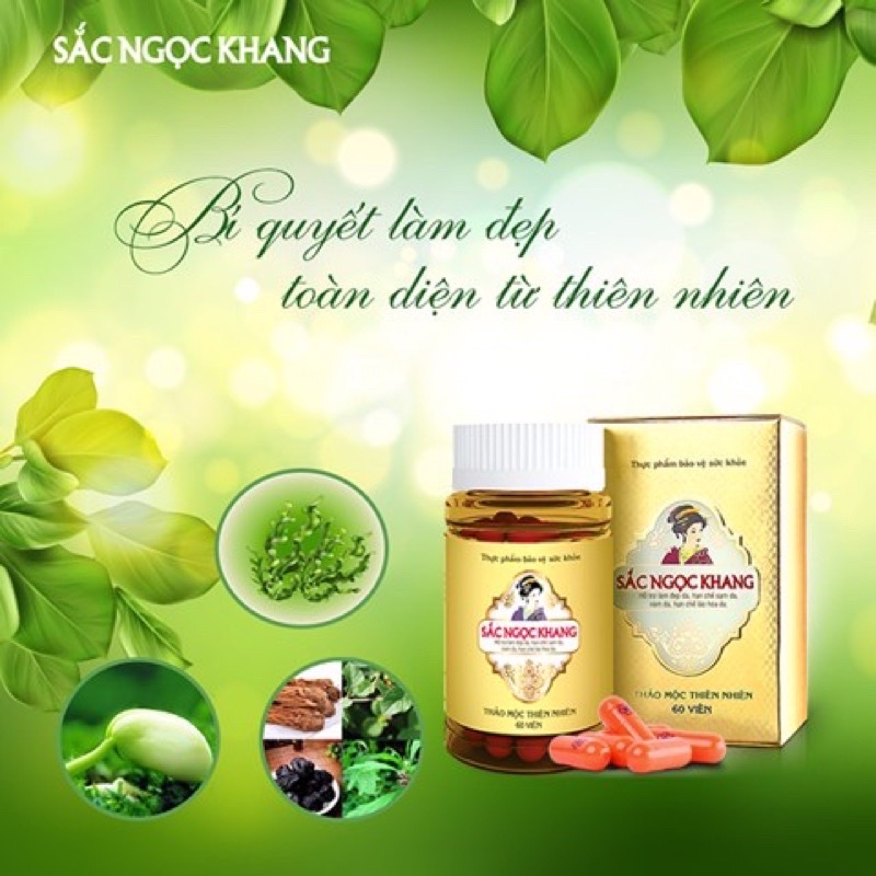 Viên uống SẮC NGỌC KHANG Sạch Tàng Nhan Hết Nám lọ 60v